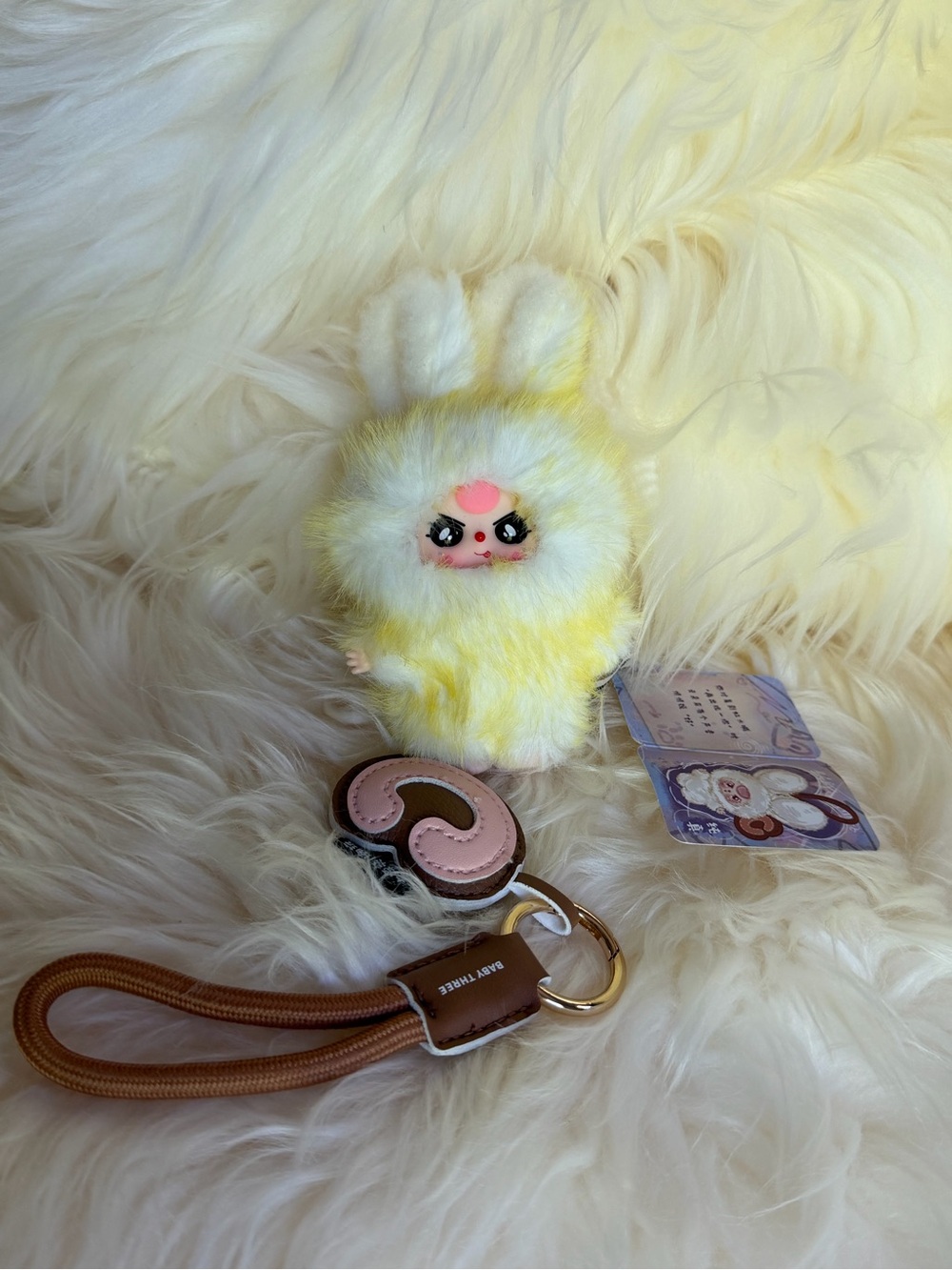 NIB Baby three super mini bunny letter C (rare special eyes)